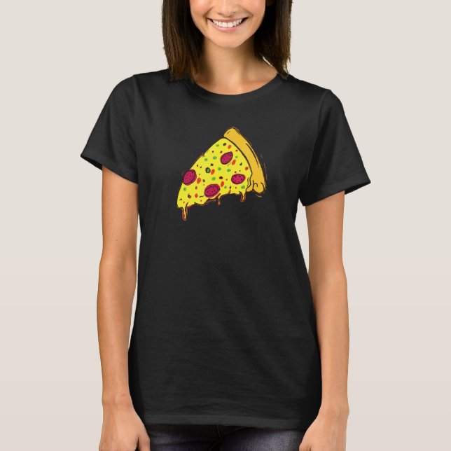 Camiseta Increíble porción de pizza para comida rápida (Anverso)