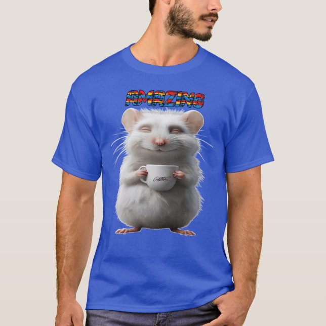 Camiseta Increíble rata bebe café amigo (Anverso)