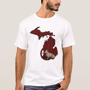 Camiseta Increíble regalo del mapa de cazadores de lobos en