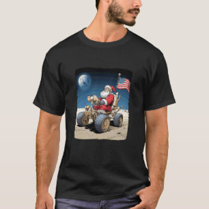 Camiseta Increíble Santa Espacial con Vehículo Lunar para N