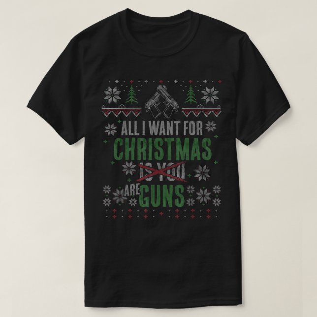 Camiseta Increíble y feo derecho de pistola a Navidades (Diseño del anverso)