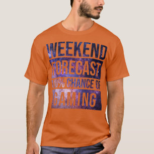 Camiseta Increíble Y Gracioso Pronóstico De Fin De Semana C