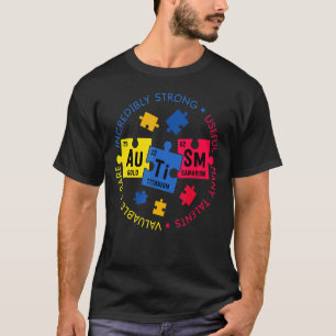 Camiseta Increíbles Talentos Fuertes Útiles Valiosos Autism