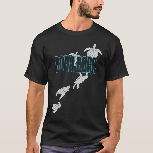 Camiseta Increíbles tortugas marinas de Bora Bora buceo con (Anverso)