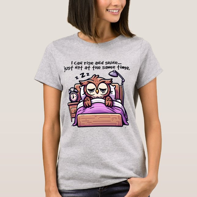 Camiseta Incremento gracioso brillar palabra arte owl (Anverso)