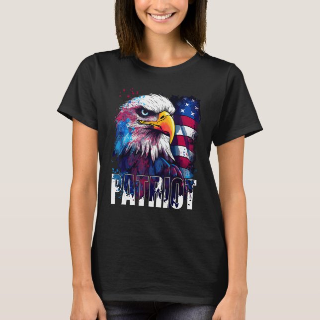 Camiseta Independence Day Patriotic 4th July Eagle USA Amer (Anverso)