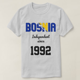 Camiseta Independencia de la bandera de Bosnia y Herzegovin
