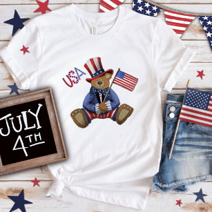 Camiseta Independencia EE.UU. Inespiritualidad del oso lind