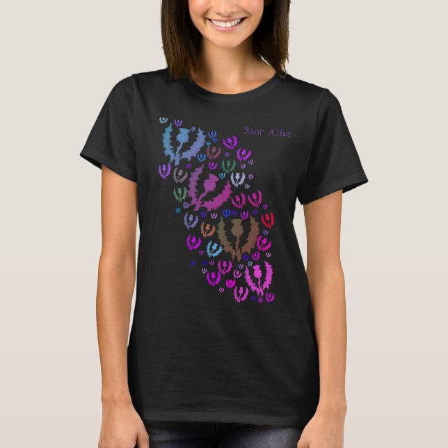Camiseta Independencia escocesa, Saor Alba Thistles (Anverso)