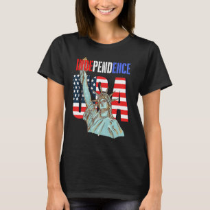 Camiseta Independencia Estados Unidos Estatua Patriótica de
