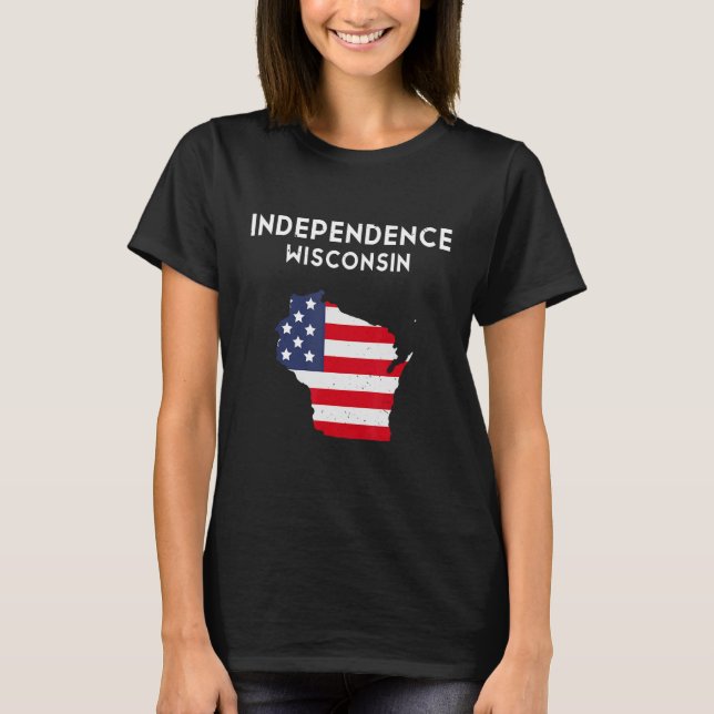 Camiseta Independencia Wisconsin Estados Unidos EE.UU. Viaj (Anverso)