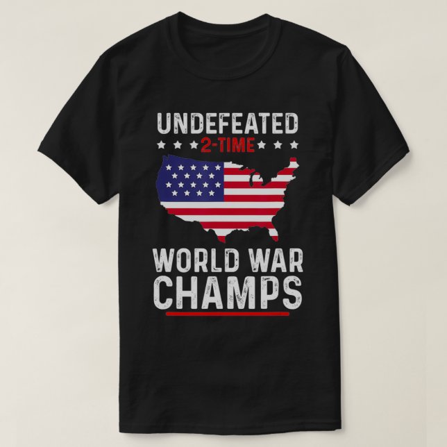 Camiseta Inderrotado Segundo Campeonatos Mundiales De Guerr (Diseño del anverso)