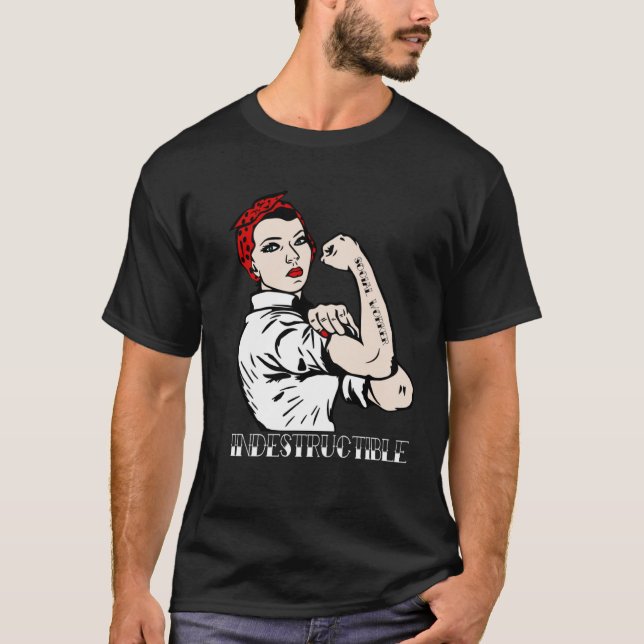 Camiseta Indestructible Social Worker Pin Up (Anverso)