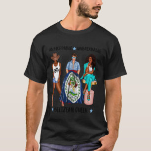 Camiseta Indetenible Afro- Reina de Belice Bandera de Belic