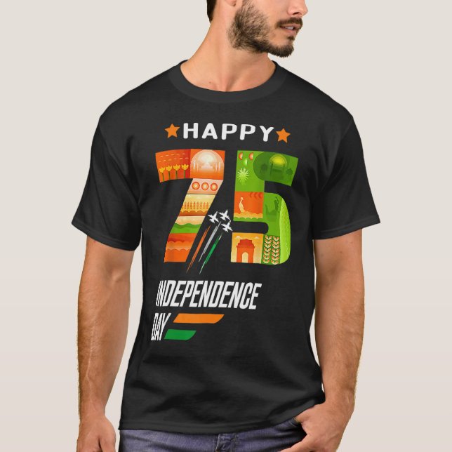 Camiseta India 75th Independence Day India Independence Day (Anverso)