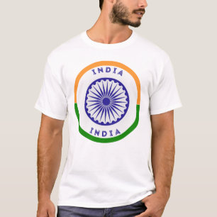 Camiseta India Ashoka Chakra Circle Shape