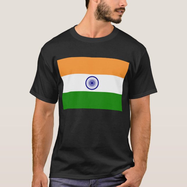 Camiseta India; Bandera india (Anverso)