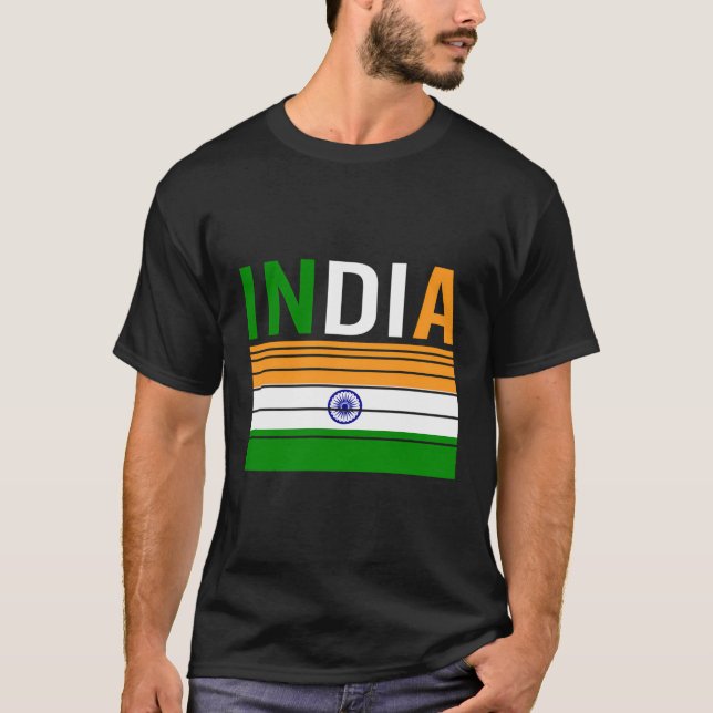 Camiseta India Bandera Tee Indian Prige Gift India Country  (Anverso)