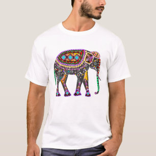 Camiseta INDIA del ELEFANTE del ARTE