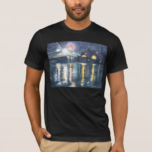 Camiseta india del puente de la entrada del río d