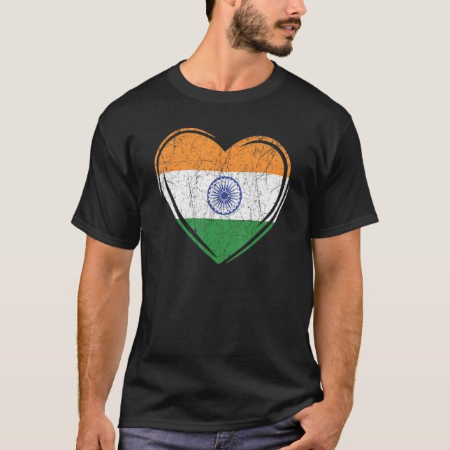 Camiseta India: Día de la República Hindustaní Bandera Indi (Anverso)