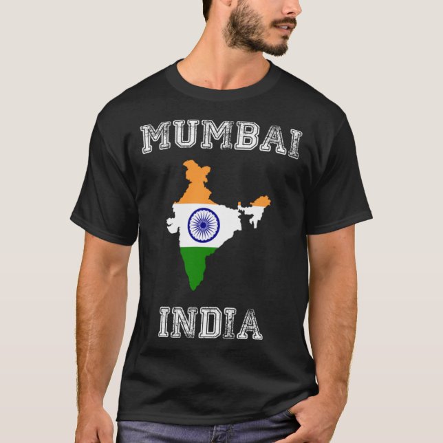 Camiseta India Distressed Flag Mumbai Pride (Anverso)