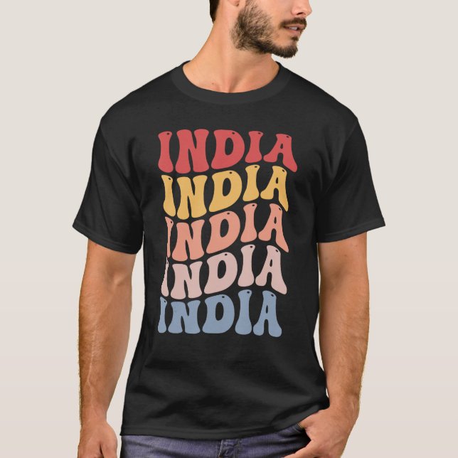 Camiseta India Groovy Retro India (Anverso)