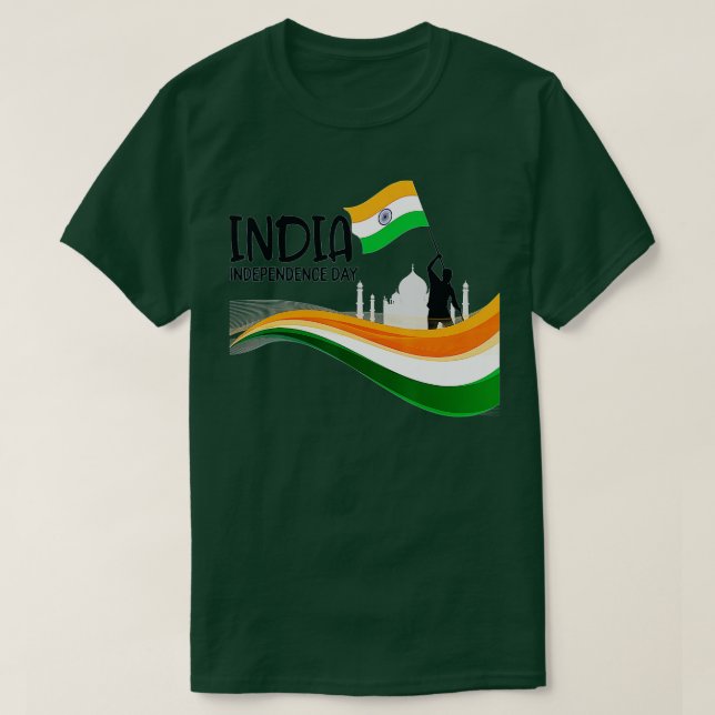 Camiseta India Independence Day 15 August Indian Flag Patri (Diseño del anverso)