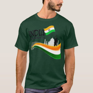 Camiseta India Independence Day 15 August Indian Flag Patri