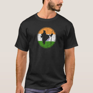 Camiseta India Mapa bandera india vintage