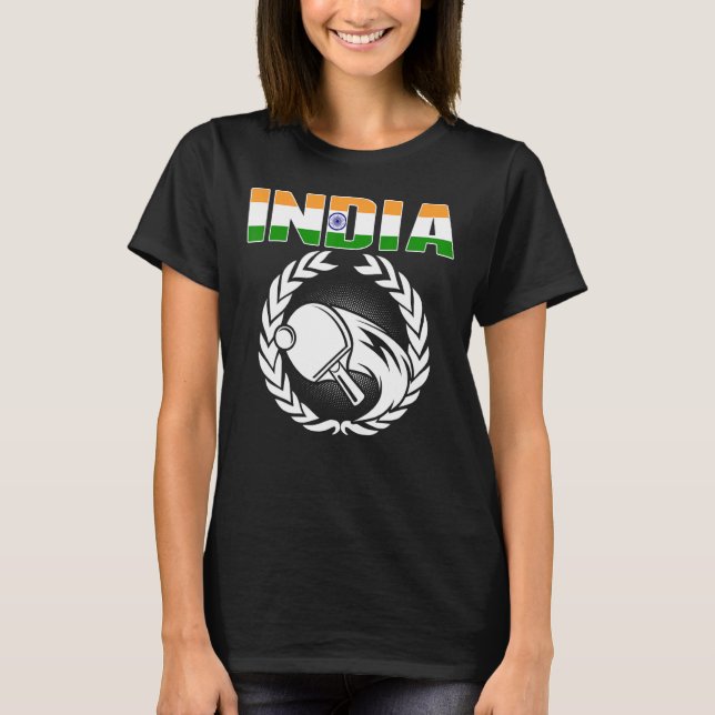 Camiseta India: Mesa de ping pong, India, Spo de hinchas de (Anverso)