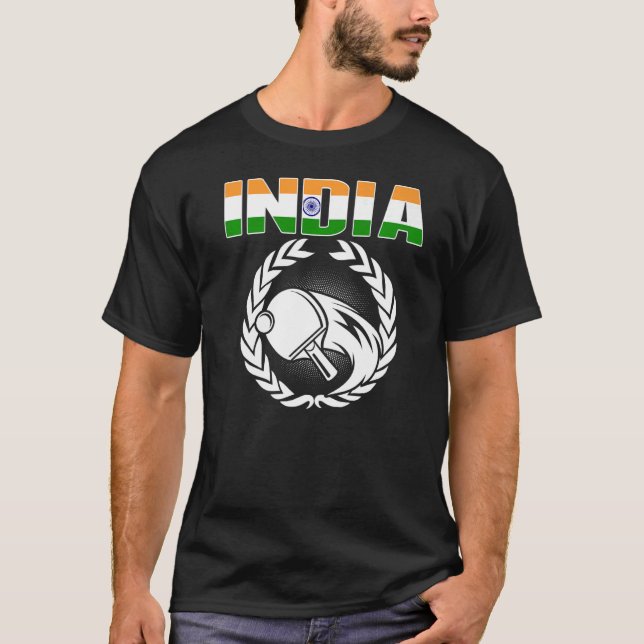 Camiseta India: Mesa de ping pong, India, Spo de hinchas de (Anverso)