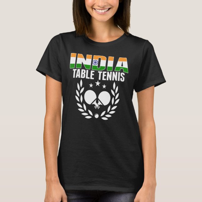 Camiseta India: Mesa de ping ponnis India (Anverso)
