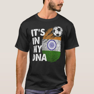 Camiseta India: Mi equipo de bandera india Dna India
