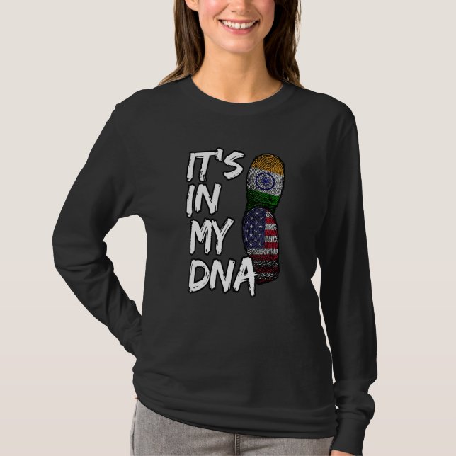 Camiseta India Orgullosa Día de la Bandera Hindi Sikh Améri (Anverso)