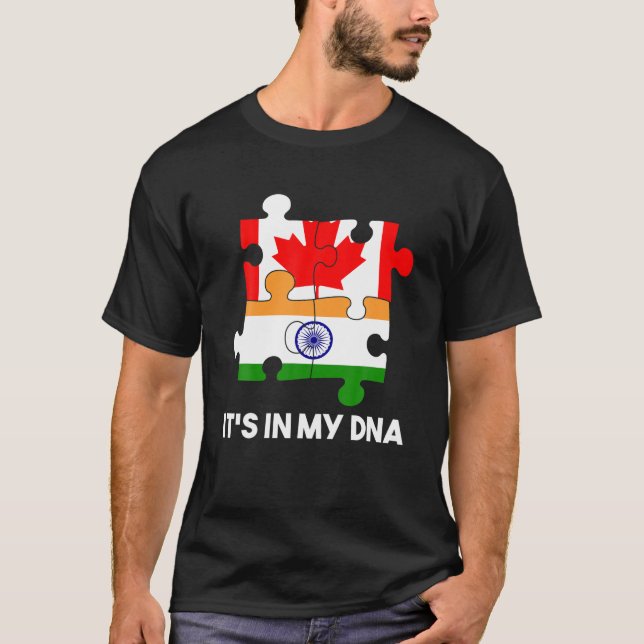 Camiseta India Orgullosa Día de la Bandera Hindi Sikh Canad (Anverso)