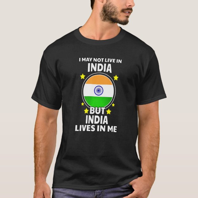Camiseta India Orgullosa Día de la Bandera Hindú Ashok Chak (Anverso)