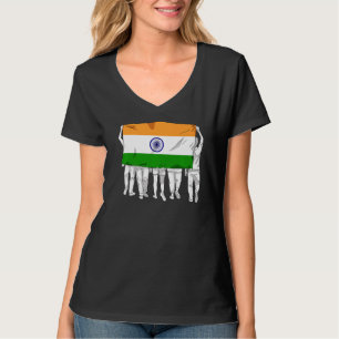 Camiseta India Orgullosa Día de la Bandera Hindú Ashok Chak