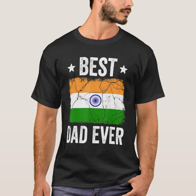 Camiseta India Para Los Hombres Mejor Papá Indio (Anverso)