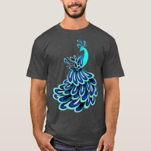 Camiseta India Pavo Real de Pájaro Ornamental