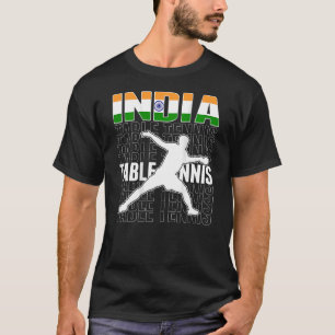 Camiseta India Ping Pong Orgulloso apoyo indio al tenis de 