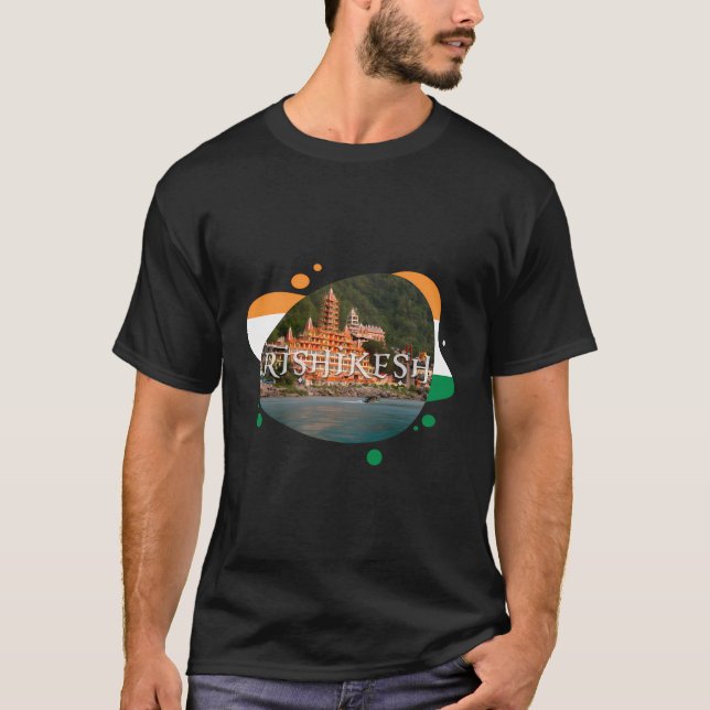 Camiseta India Souvenir Vacation Travel India Rishikesh (Anverso)