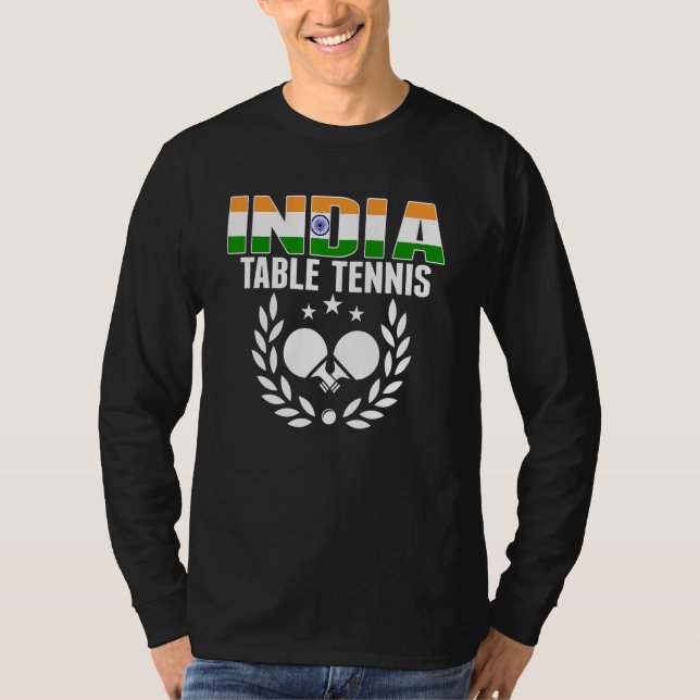 Camiseta India Table Tennis   Indian Ping Pong Supporter Sp (Anverso)