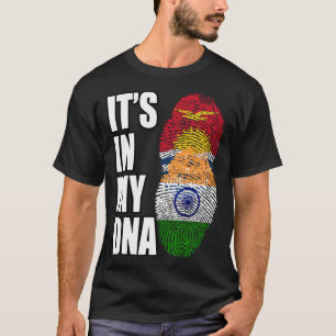 Camiseta India Y Kiribati Mezclan Bandera Del Patrimonio De