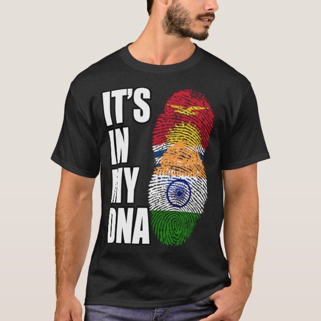 Camiseta India Y Kiribati Mezclan Bandera Del Patrimonio De (Anverso)