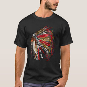 Camiseta Indian Feather Heate habla de los nativos occident