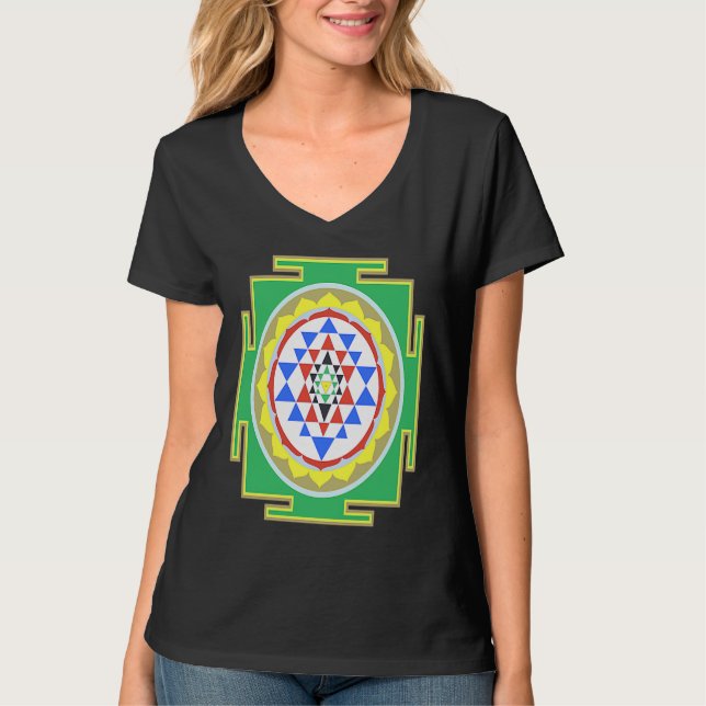Camiseta Indian Hindu Wedding  for Indians Sri Yantra Diagr (Anverso)