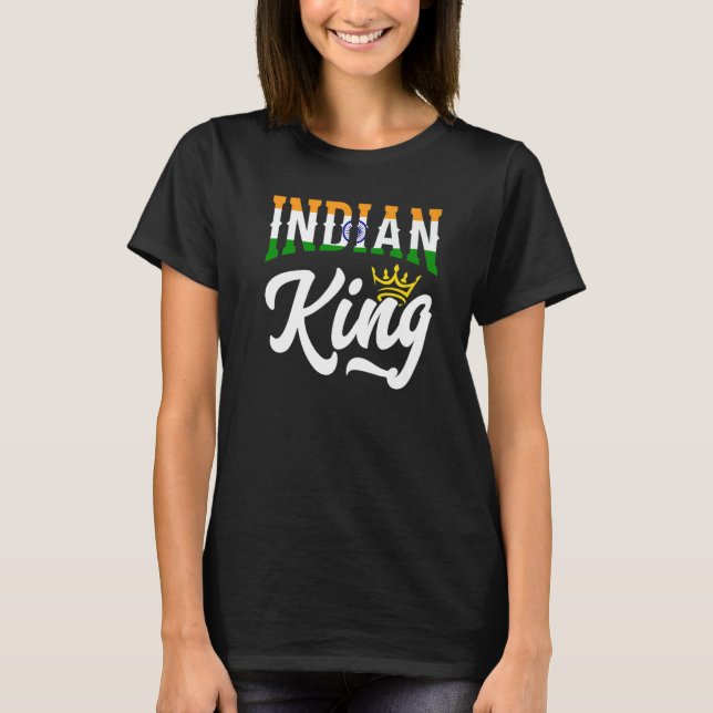 Camiseta Indian King India Indian India Flag Premium (Anverso)
