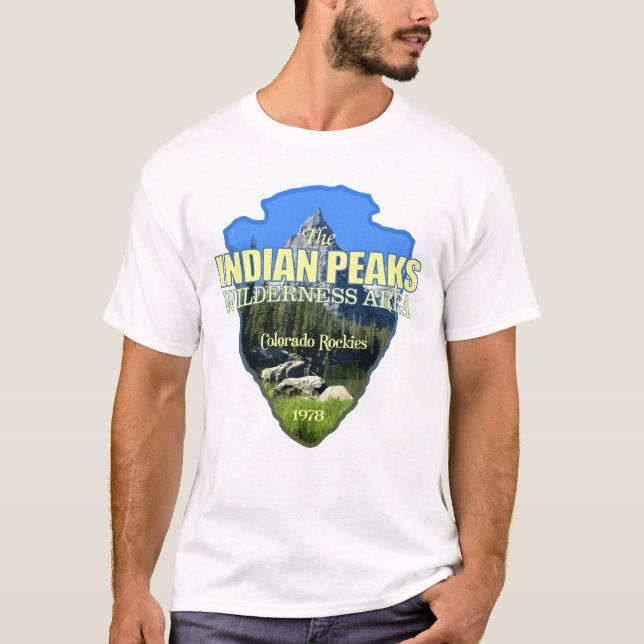 Camiseta Indian Peaks WA (punta de flecha) (Anverso)