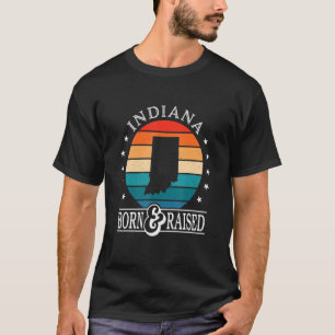 Camiseta Indiana Ee.Uu. Nació y Aumentó El Orgullo Estatal